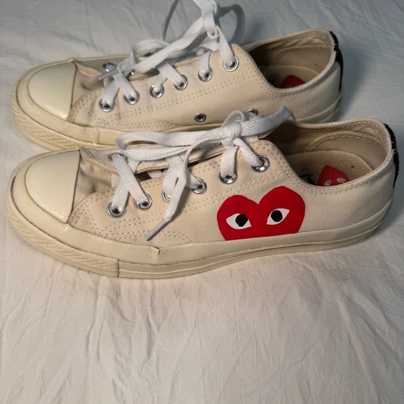 Converse Comme des Garçons‎ Play Cream Play Sneakers | Women's 7 - Picture 2 of 8